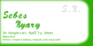 sebes nyary business card